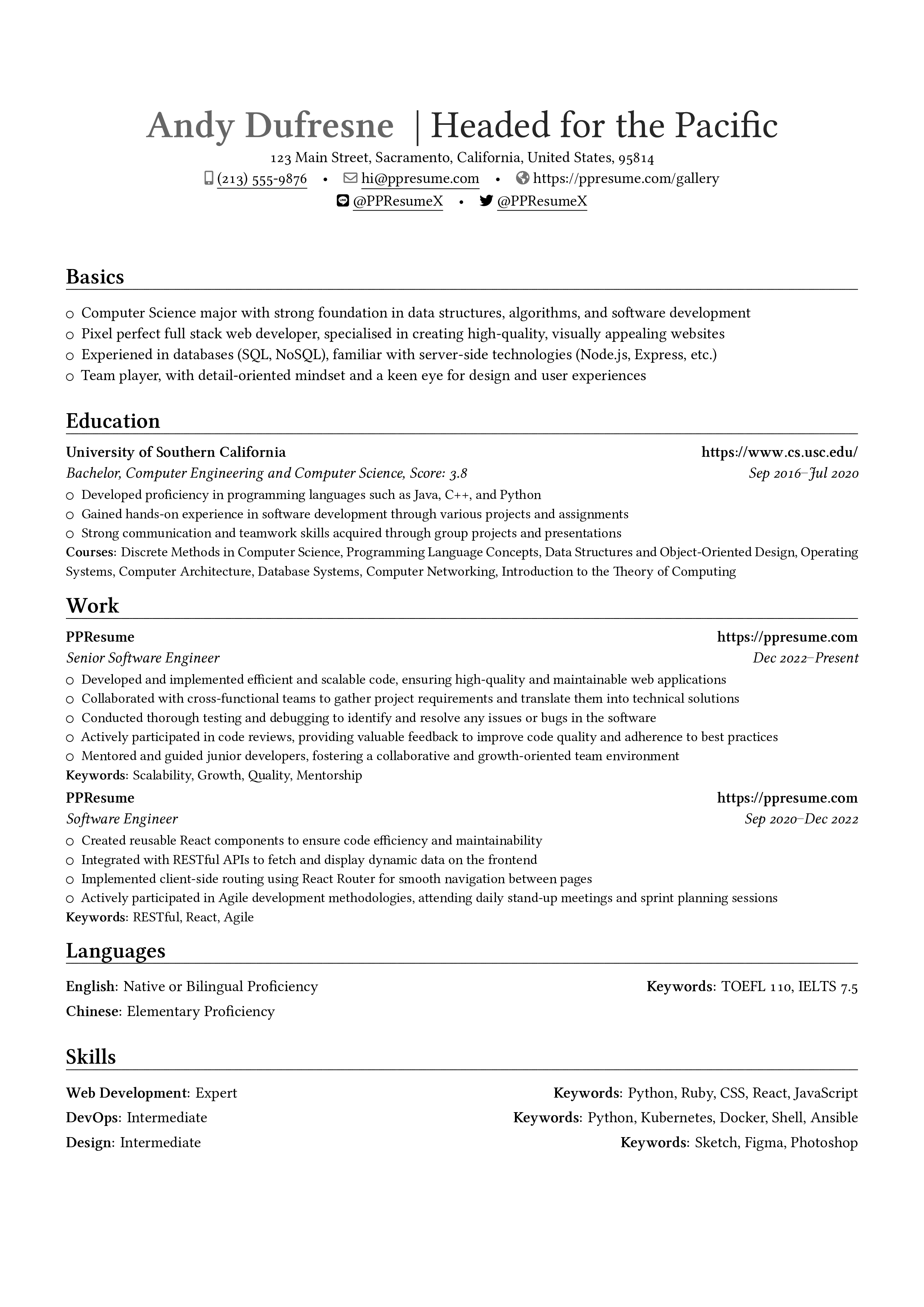 Software Engineer resume preview